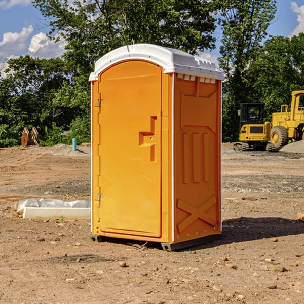 how often are the portable toilets cleaned and serviced during a rental period in Chestnutridge Missouri